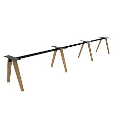 Madera Timber Leg Linear Desk Frame Only