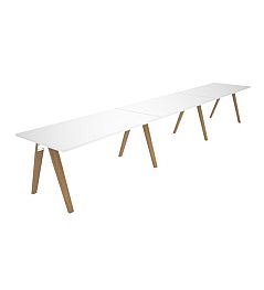 Madera Timber Leg Linear Complete Desks