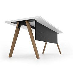 Madera Timber Leg Single Complete Desk