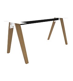 Madera Timber Leg Single Desk Frame Only